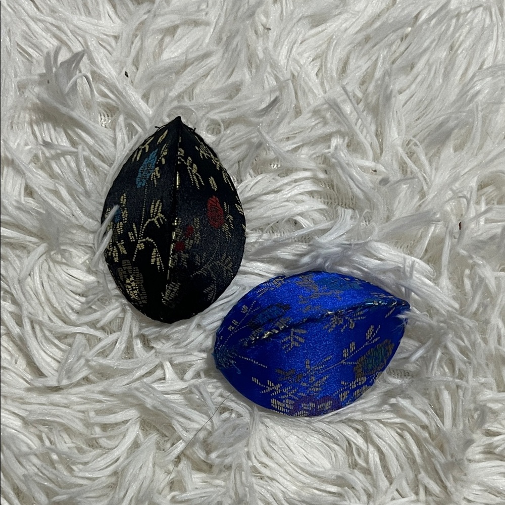 Elegant Black and Blue Origami Owl Fortune Cookie Jewelry Holders